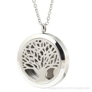 Jenia Hypoallergenic Surgical Grade 316L Stainless Steel Perfume Aromatherapy Diffuser Necklace Pendant